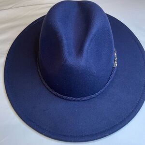Classic Navy Blue Fedora Hat